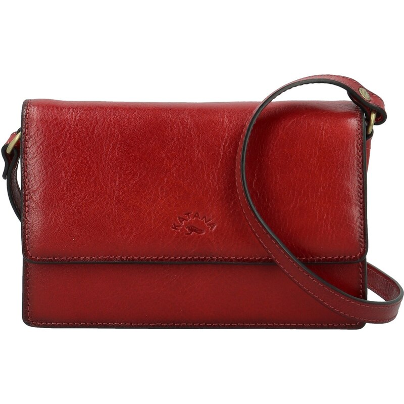 Dámská kožená crossbody kabelka vínová - Katana Saire vínová
