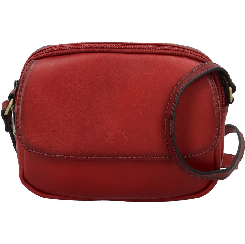 Dámská kožená crossbody kabelka vínová - Katana Shirin vínová