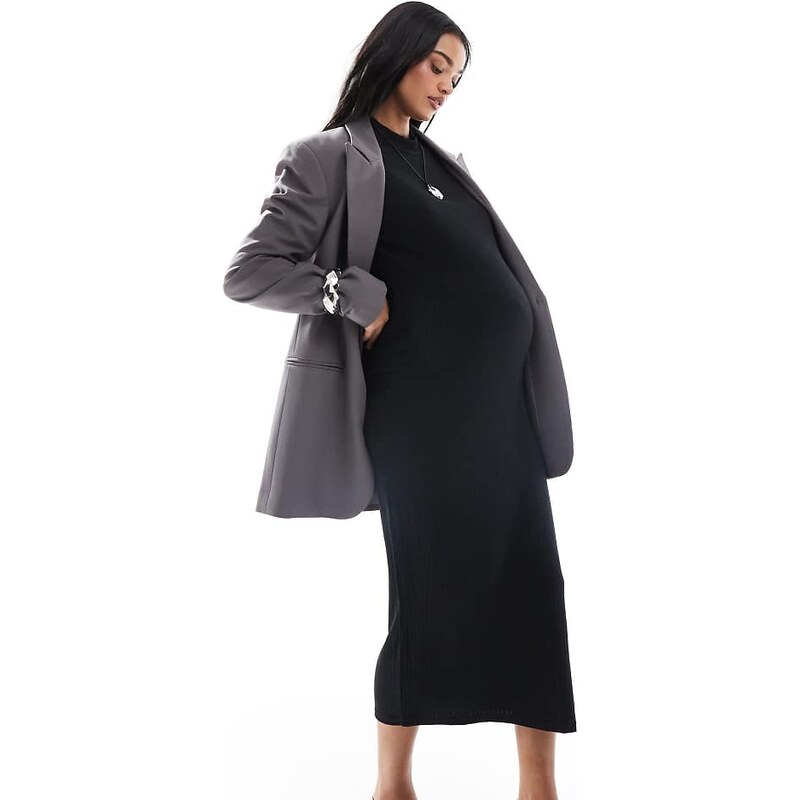 Mama.licious Mamalicious Maternity soft high neck ribbed long
