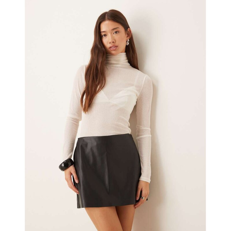 Abercrombie & Fitch curve love ultra high rise vegan leather