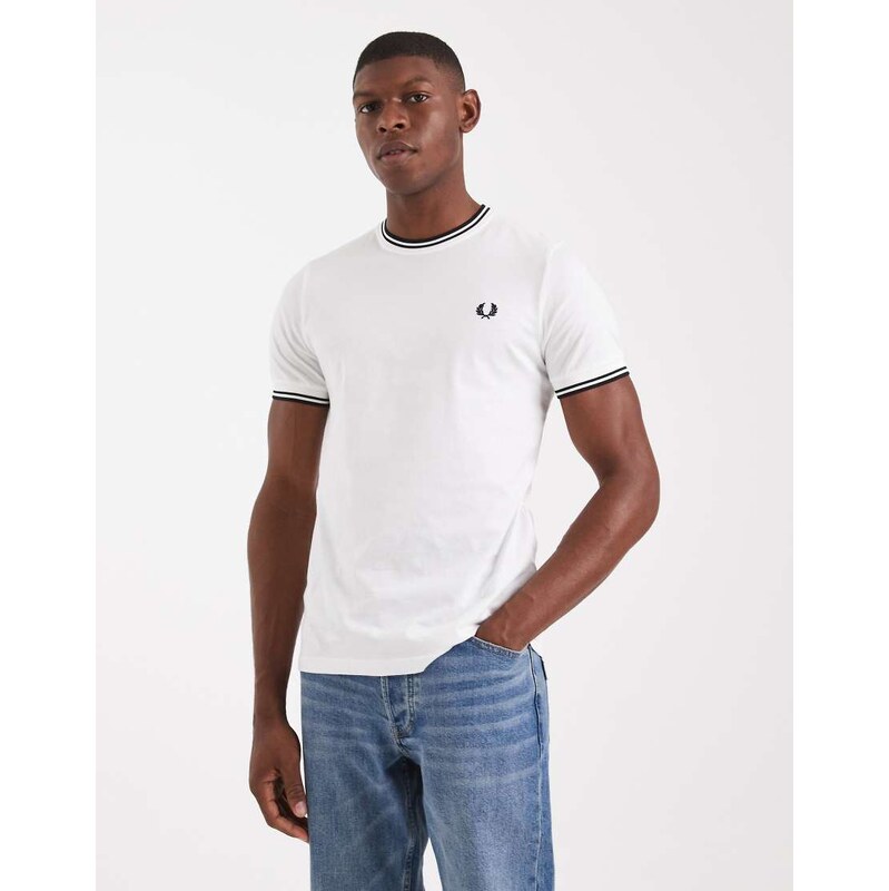 Fred Perry twin tipped t-shirt in white