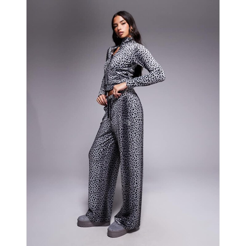 Juicy Couture x ASOS exclusive co-ord track pants tonal cheetah black 109404925