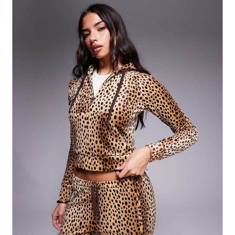 Juicy Couture x ASOS exclusive co-ord zip up hoodie in natural