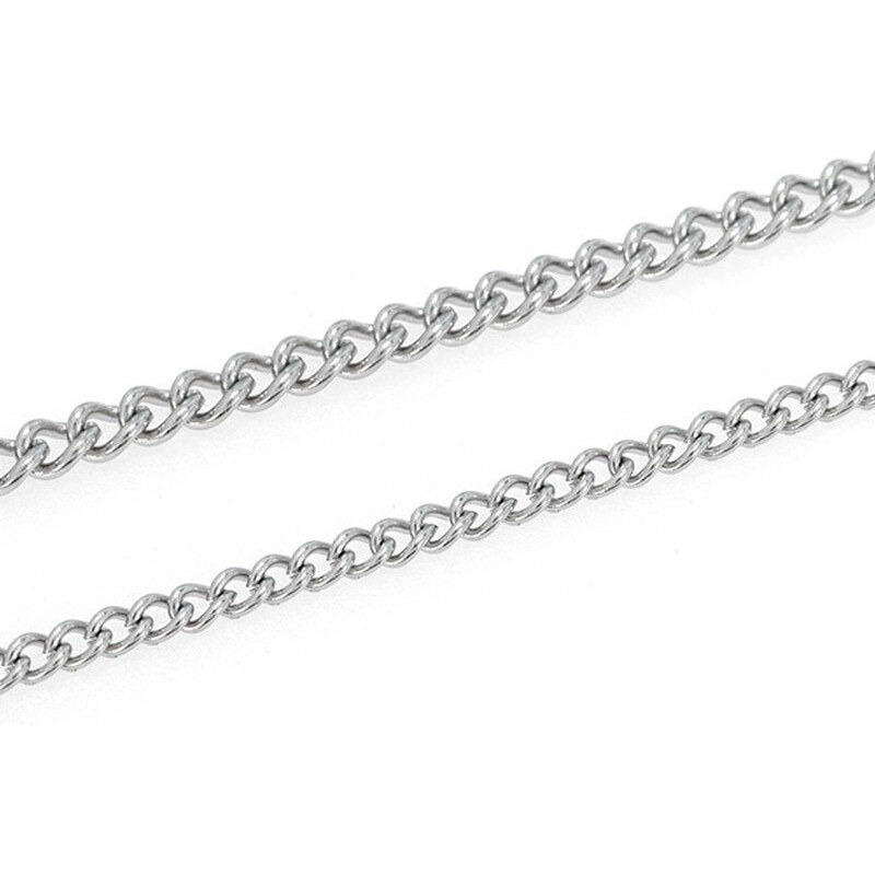 Impress Jewelry Řetízek z chirurgické oceli Smooth 3-4 mm Stříbrný 115028319