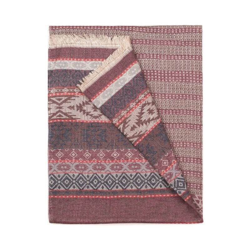 Artofpolo Šála Oriental winter Bordová 115028398