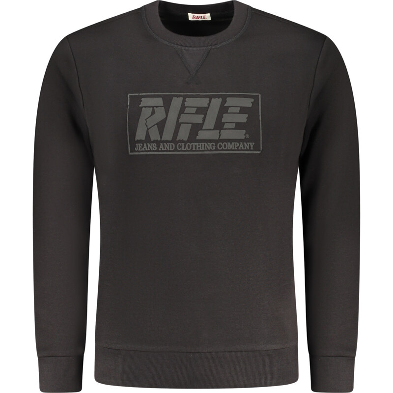RIFLE MENS BLACK ZIP-UP SWEATSHIRT