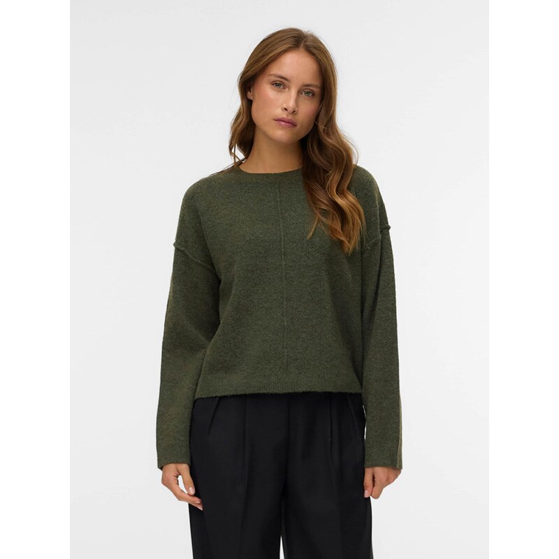 VERO MODA Svetr 'VMBESTI' tmavě zelená