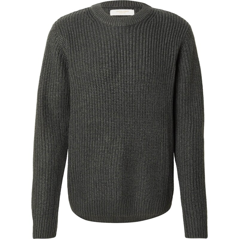 JACK & JONES Svetr JORBLEECKER tmavě šedá