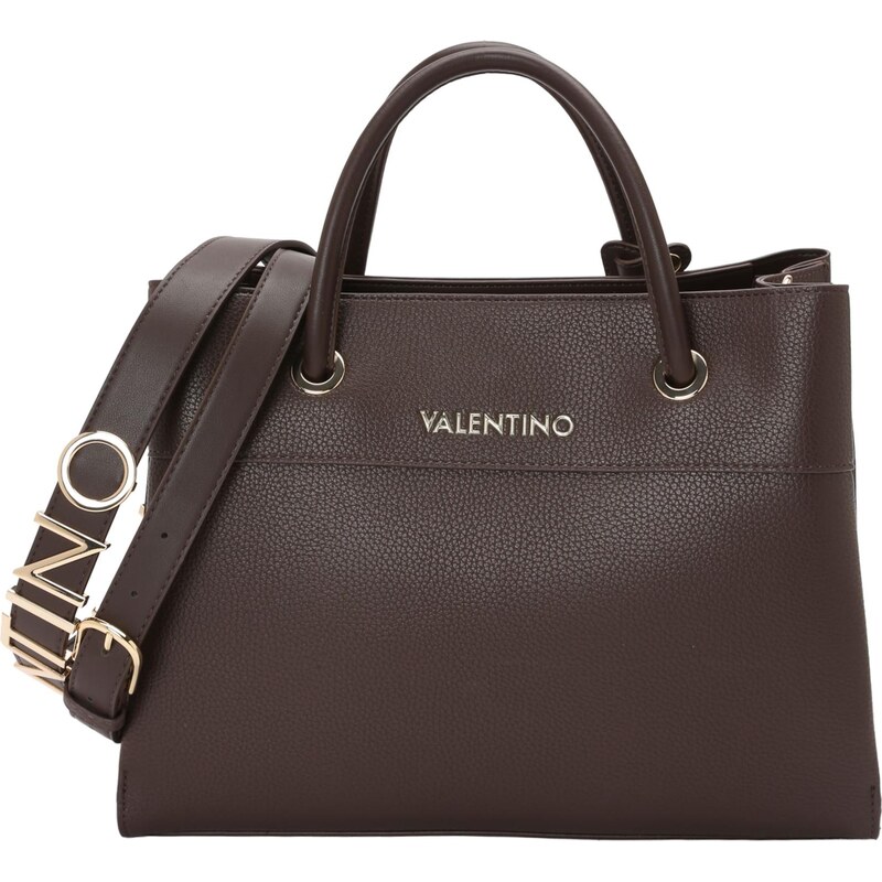 VALENTINO Kabelka ALEXIA tmavě hnědá / zlatá