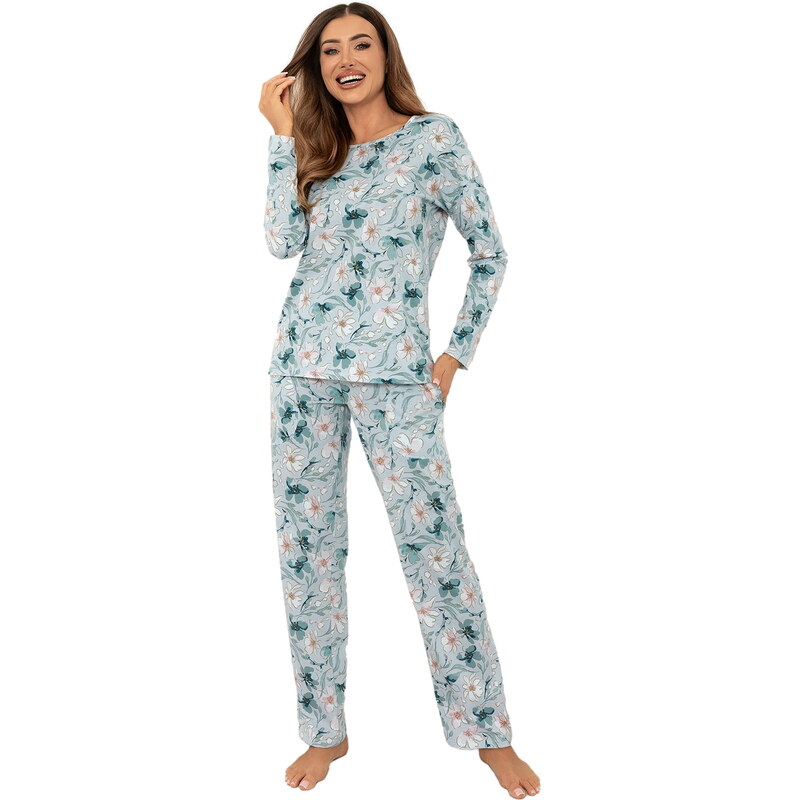 Dámské pyžamo ITALIAN FASHION SEKWOJA dlouhé print