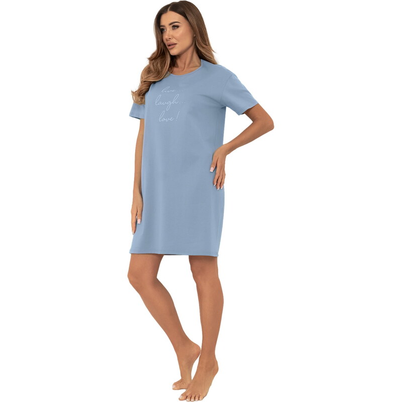 Dámská noční košile ITALIAN FASHION KSARA krátký rukáv steel 109418375