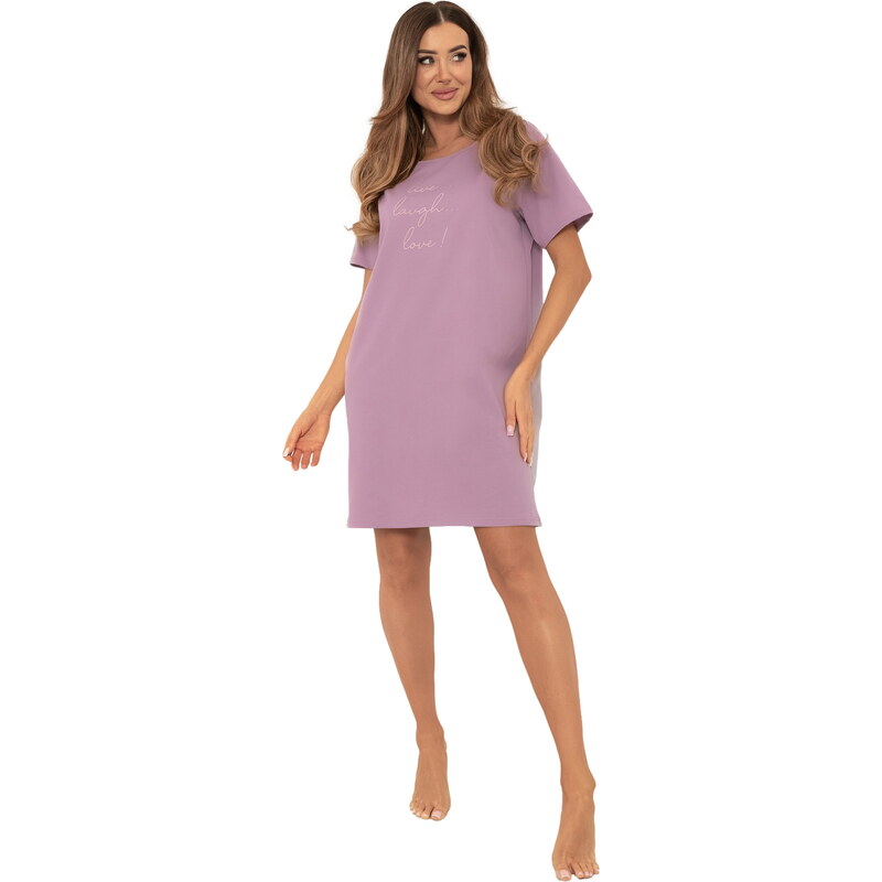 Dámská noční košile ITALIAN FASHION KSARA krátký rukáv vřes 109418376