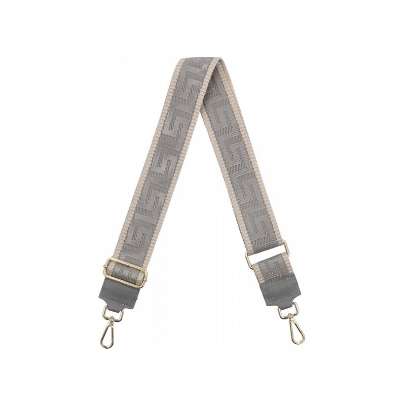 Hernan Módní pásek na tašku Geometric PA005 Světle šedý/Beige 115200945