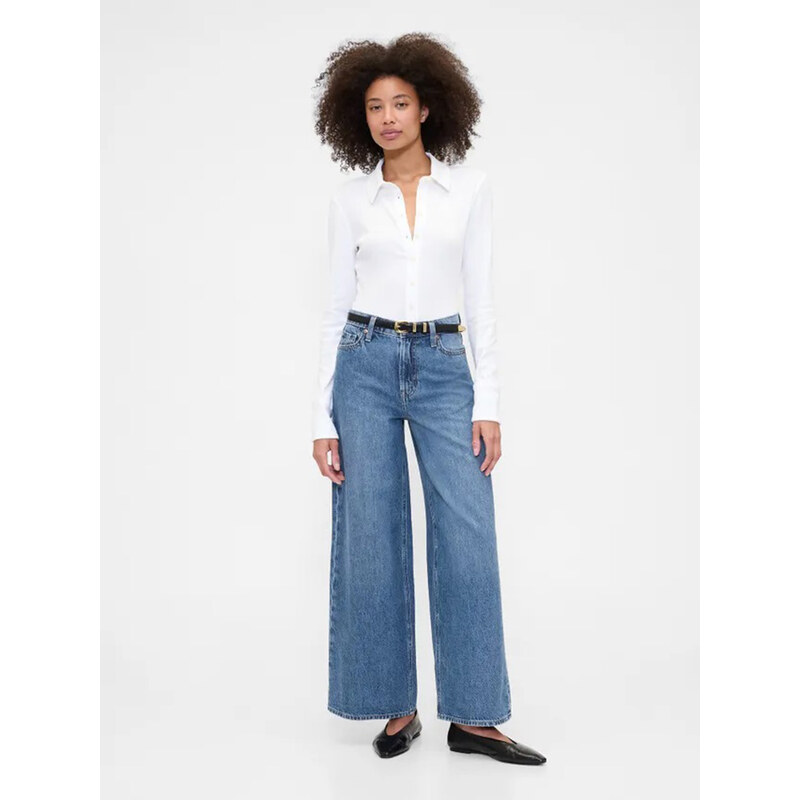 Džíny pro ženy GAP Mid Rise Baggy 823237-00
