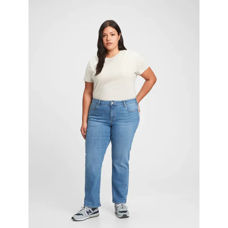 Dámské džíny GAP straight Mid Rise Classic Washwell 779195-00