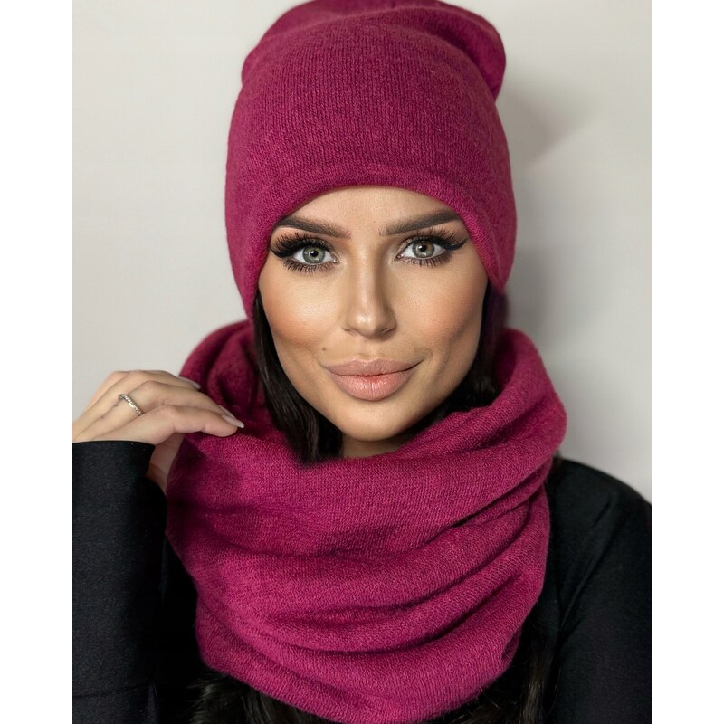 Fashionweek Moderni zimní set čepice a šála,pletený tunel ZIZI20/K6 42871226