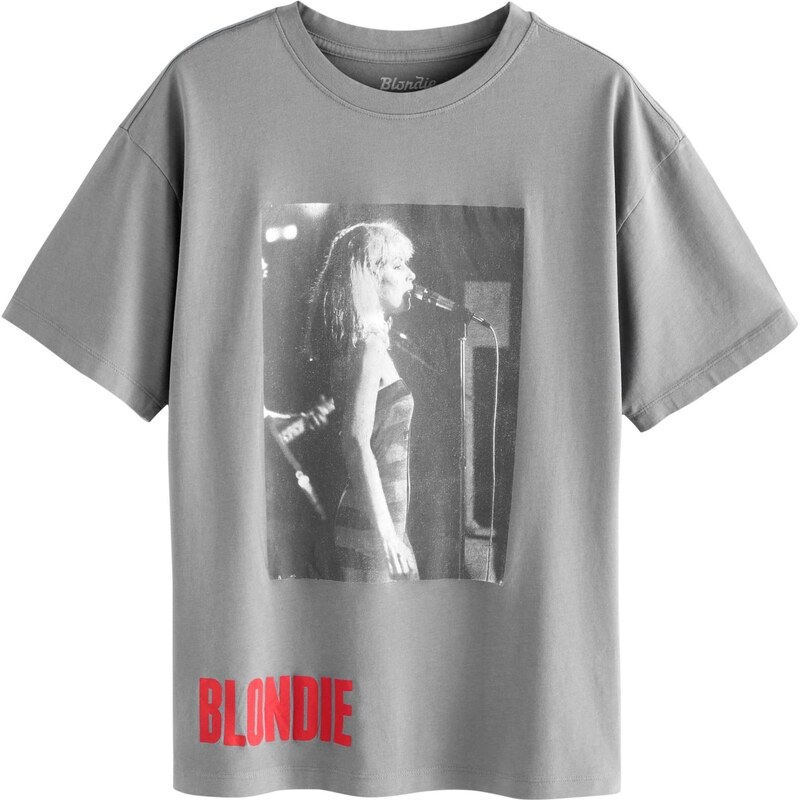 Next Tričko Blondie šedá / tmavě šedá / červená / offwhite