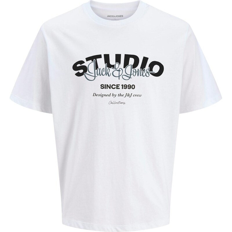 JACK & JONES Tričko JJYuki černá / bílá