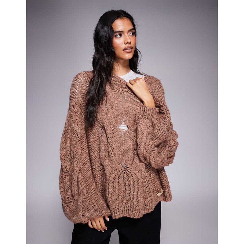 Kiwi & Co Daydream contains wool hand knitted oversized slouchy