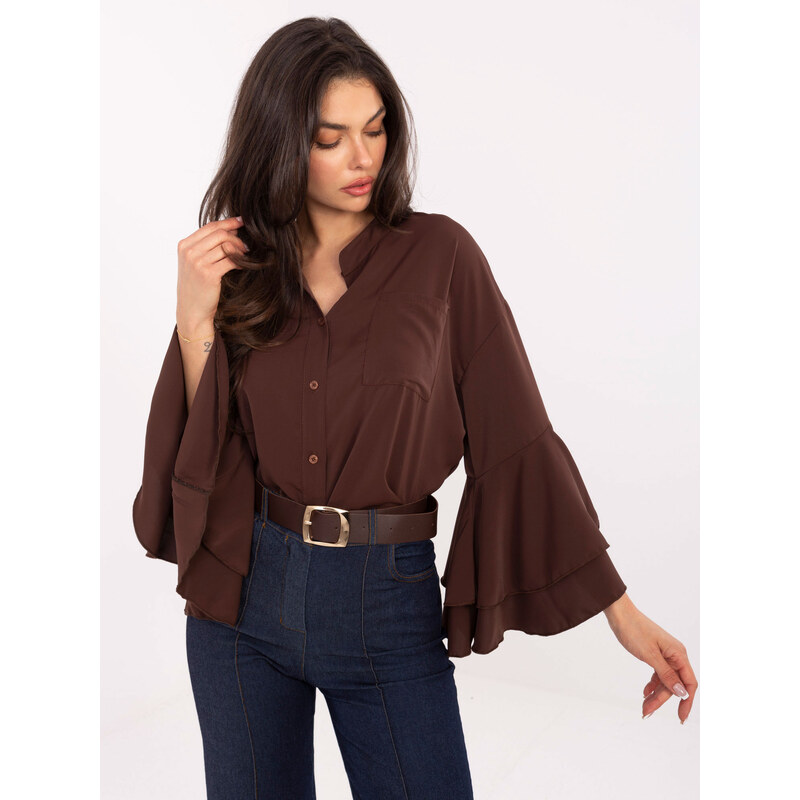 RUE PARIS Shirt-MI-KS-3173.49-brown