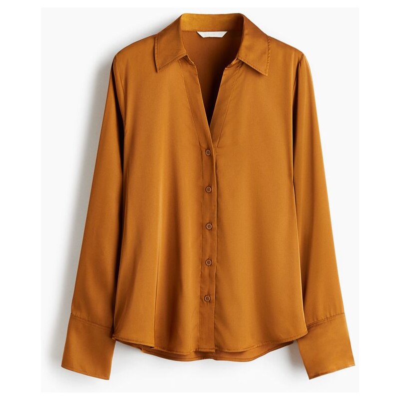 H&M - Halenkas výstřihem do V - žlutá 109429656