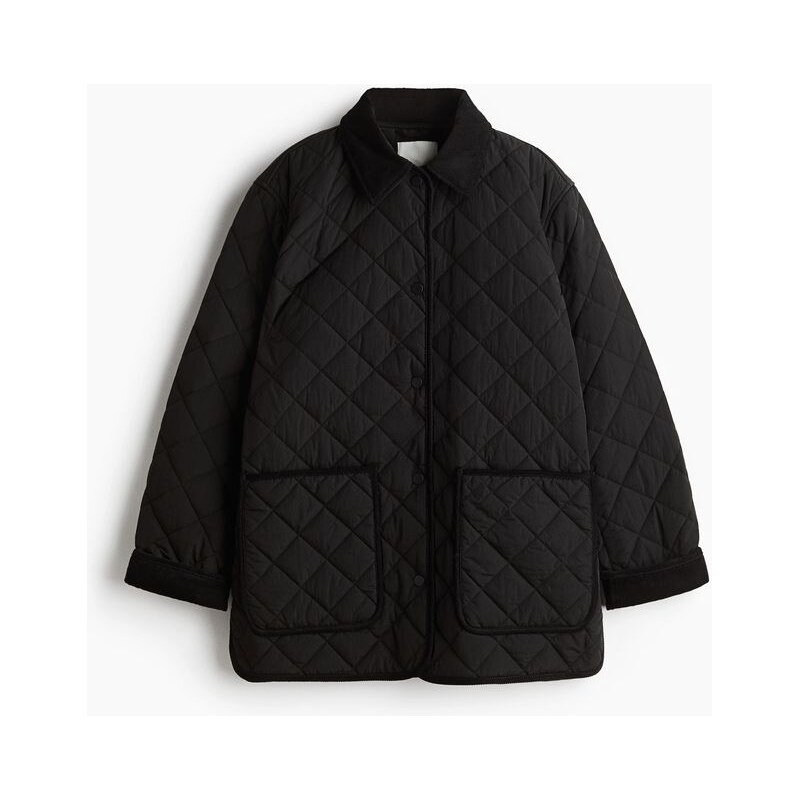 H&M - Prošívaná bunda - Černá