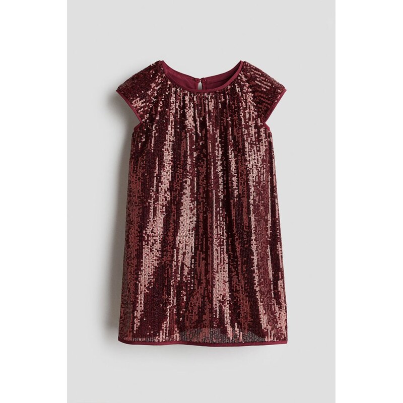 H&M - Flitrové šaty - Červená