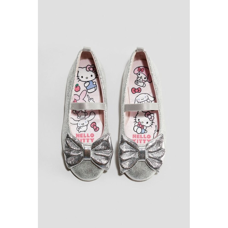 H&M - Balerínkys třpytivou mašlí - Stříbrná/Hello Kitty