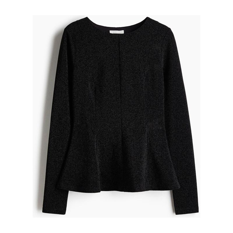 H&M - Top peplum - Černá