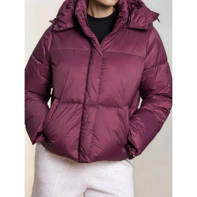 Sinsay - Prošívaná puffer bunda - burgundy 109435573