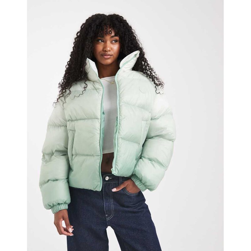 HUGO BLUE Flamini dip dye relaxed fit puffer jacket in light