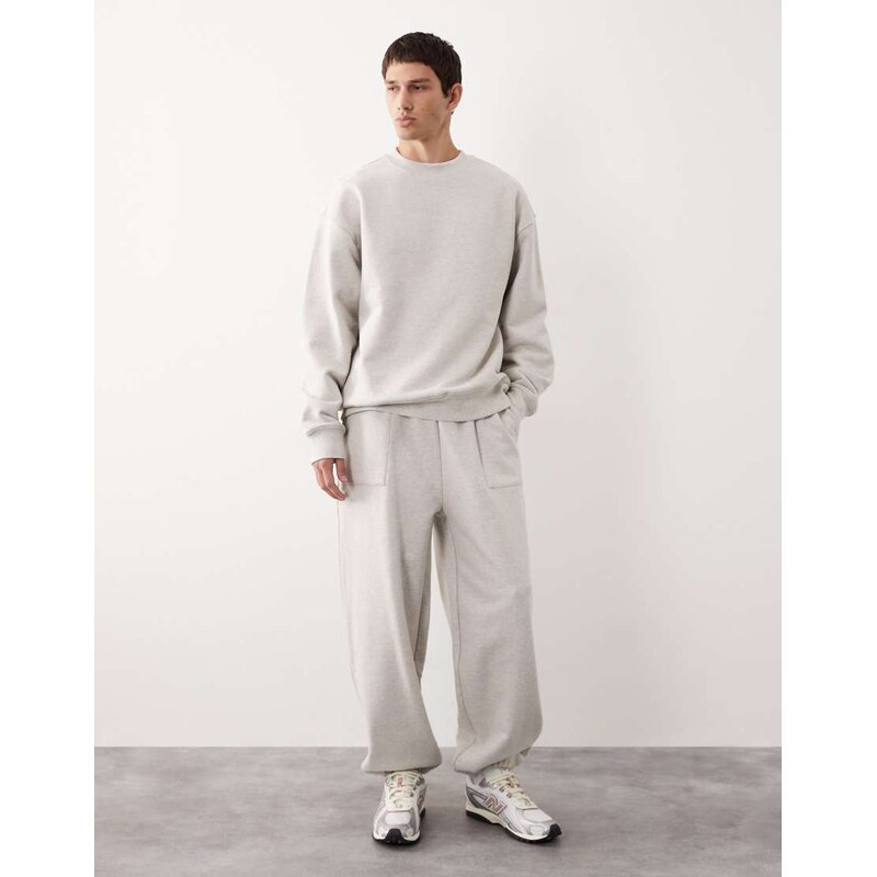 ASOS COLLECTIVE oversized cuffed super heavyweight jogger in