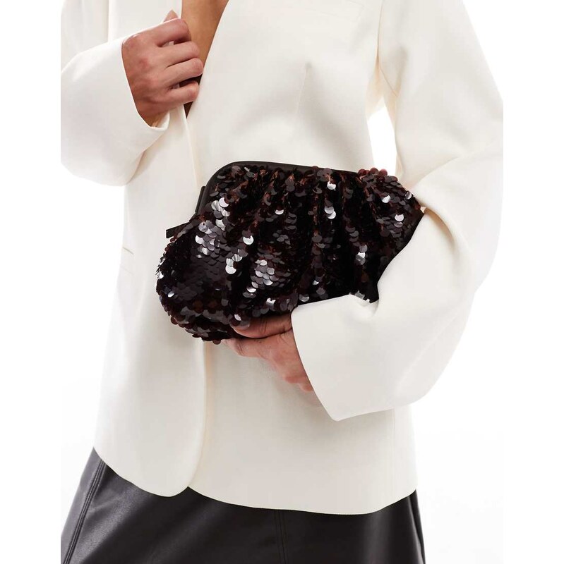 Becksondergaard bonita sequin pillow clutch bag with crossbody strap 109437627