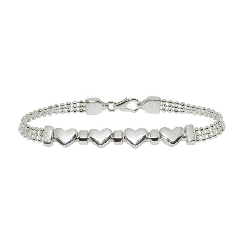 Stříbrný náramek se srdíčky TS-BR-0073 TS-BR-0073 109439159