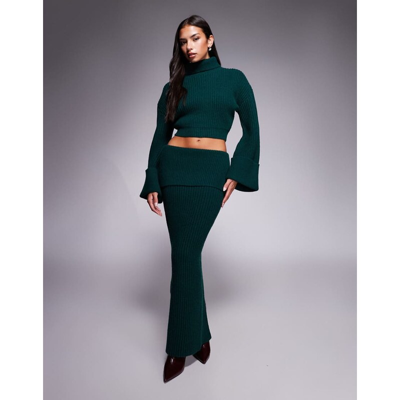 Wanderdoll exclusive Mabel deep foldover waistband maxi skirt co
