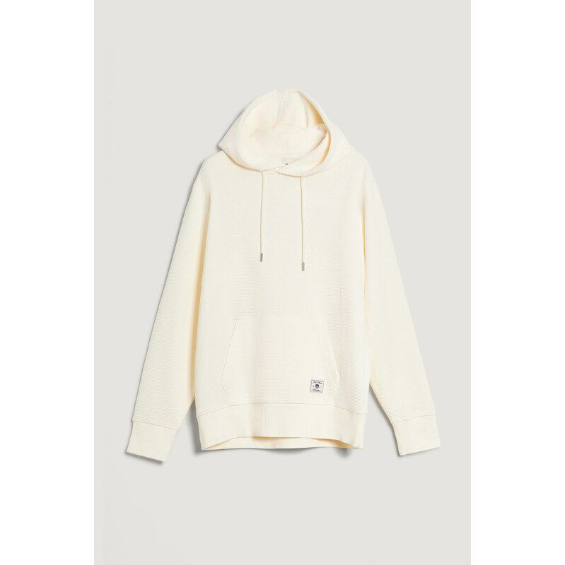 MIKINA GANT WAFFLE TEXTURE HOODIE CREAM