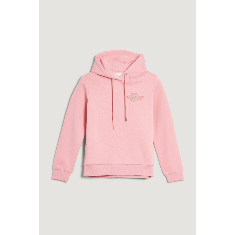 MIKINA GANT REG TONAL SHIELD HOODIE SUMMER ROSE 109439121