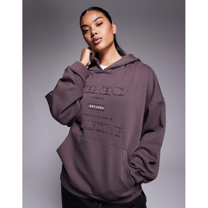 ASOS Weekend Collective Weekend Collective hoodie with applique 113262898
