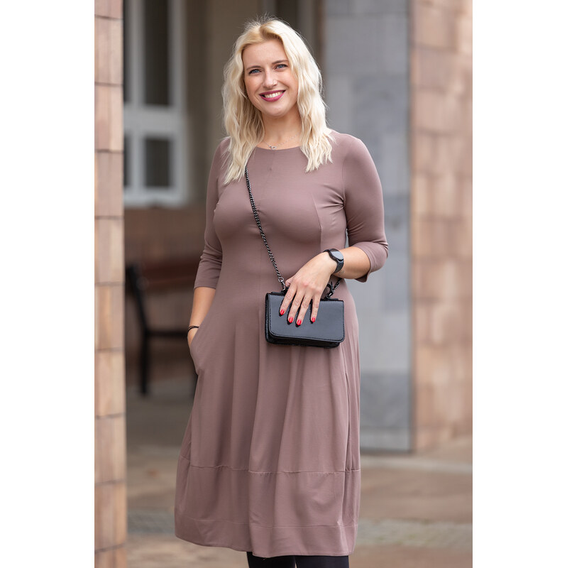 Italy fashion Šaty MERY Barva: Cappuccinová, Velikost: 42