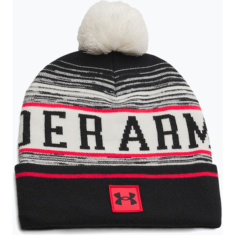 Pánská zimní čepice Under Armour Halftime Pom Beanie stone/racer