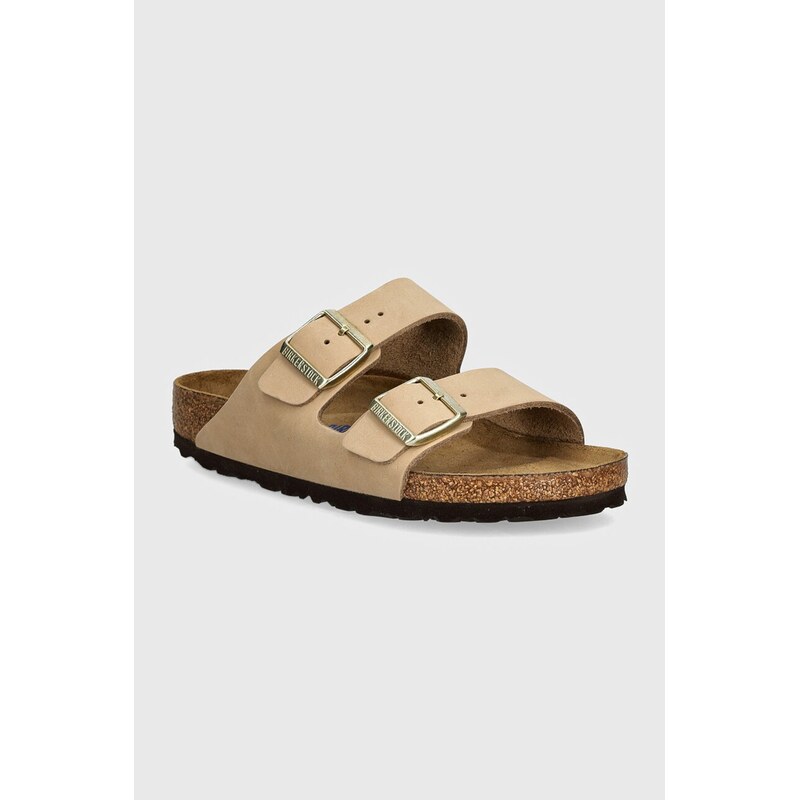 Birkenstock Nubukové pantofle Birkenstock Arizona SFB