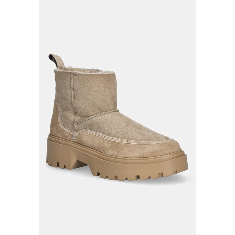 Semišové boty Tommy Hilfiger REAL SHEARLING PULLON 109428579