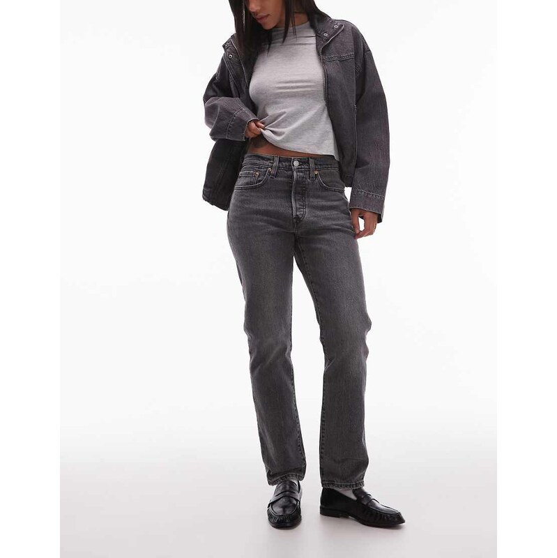 Levis 501 original straight jeans in black wash