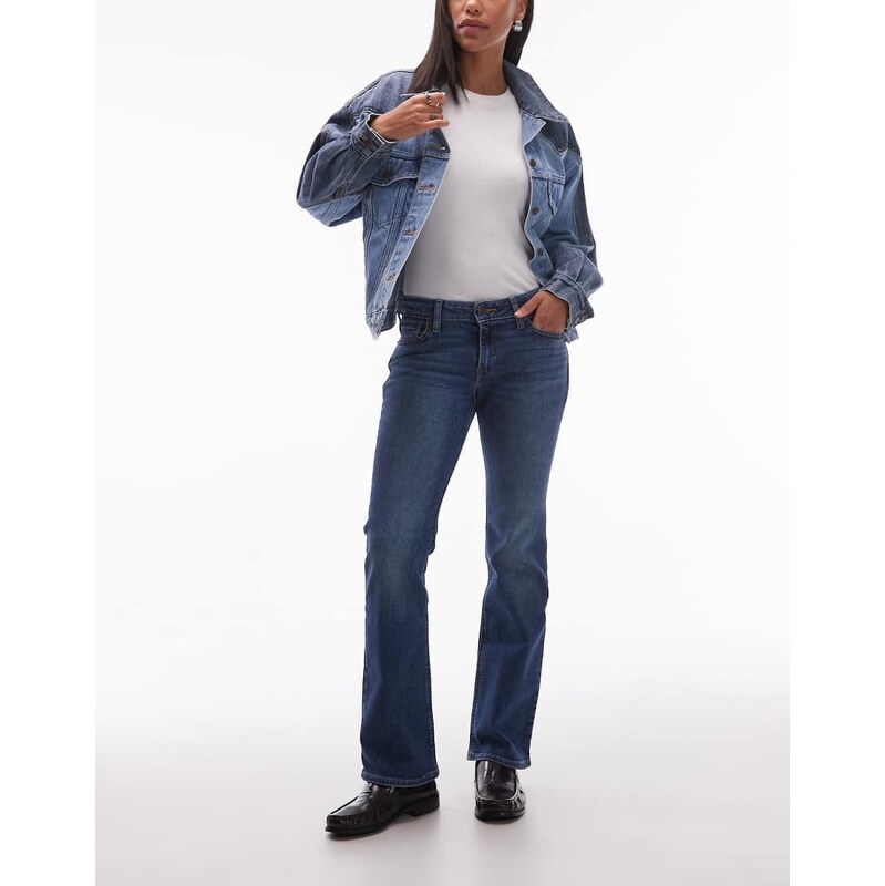 Levis superlow bootcut jeans in dark wash-Navy