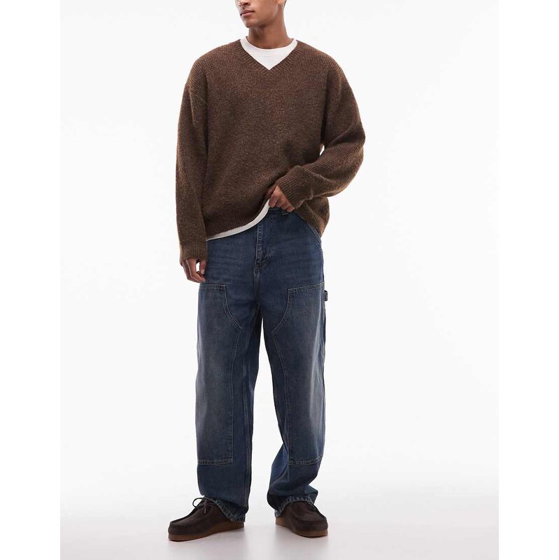 Carhartt WIP OG double knee loose straight fit jeans in blue wash 109452404