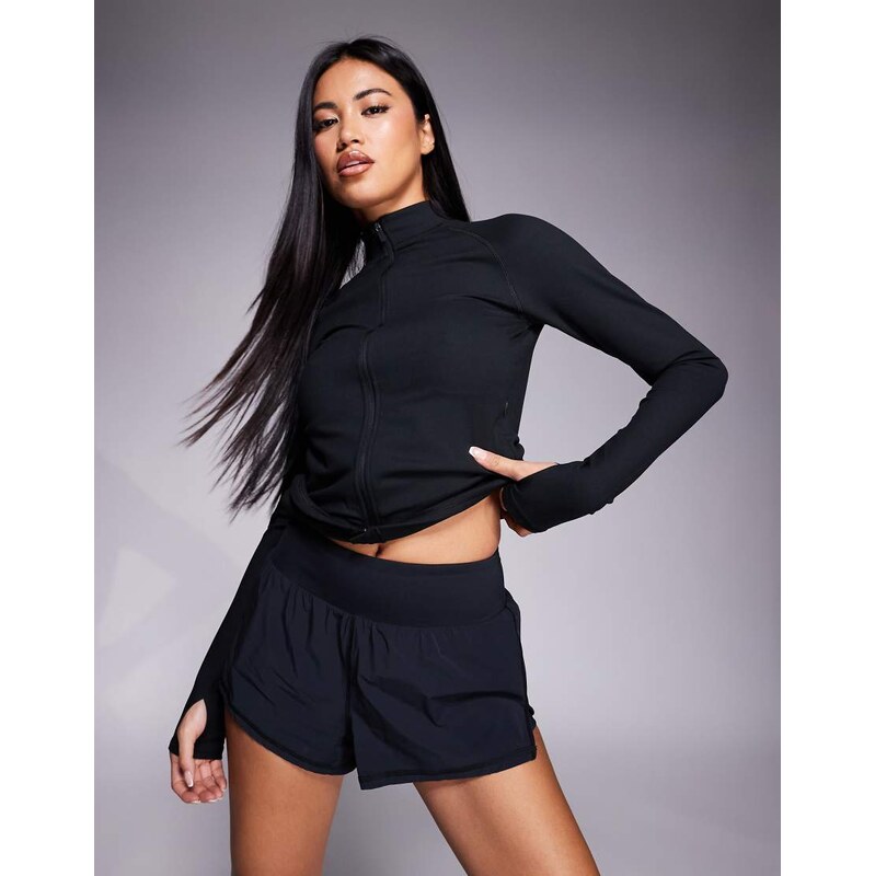 4505 running 2-in-1 high waist jersey shorts with phone pocket in 109452431