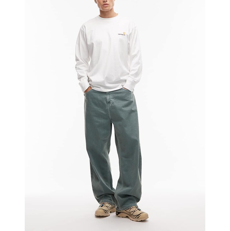 Carhartt WIP brandon baggy trousers in green