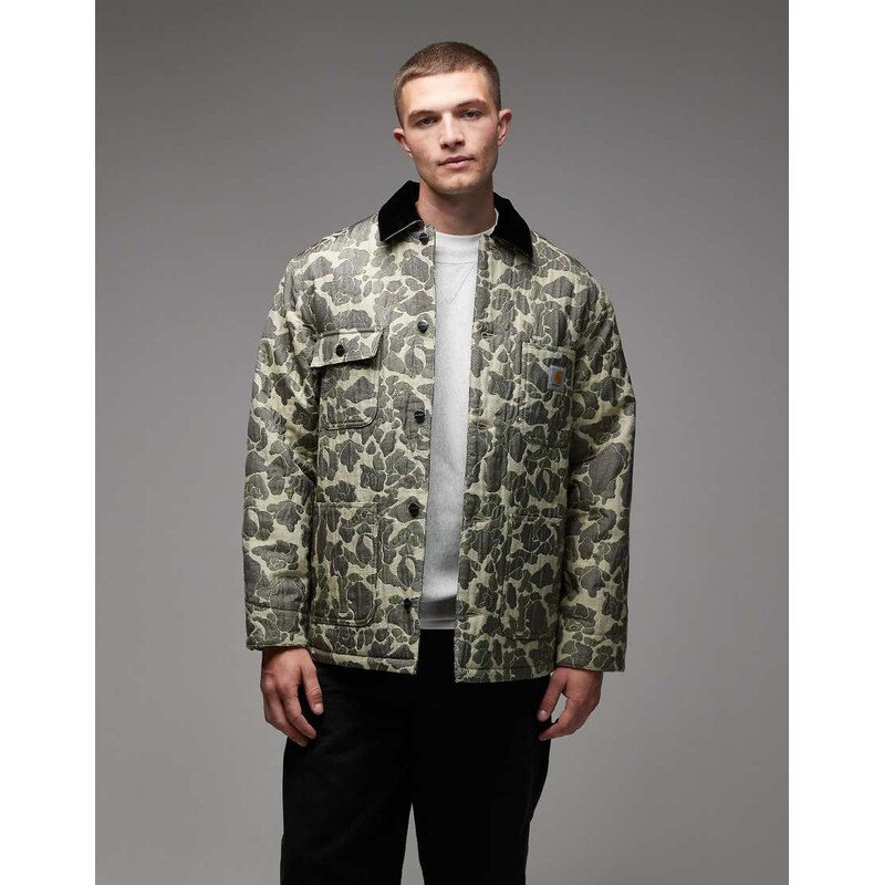 Carhartt WIP tapestry chore coat in green camo jacquard 109452765