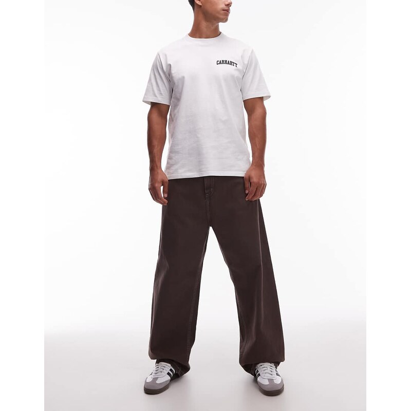 Carhartt WIP brandon baggy trousers in dark brown