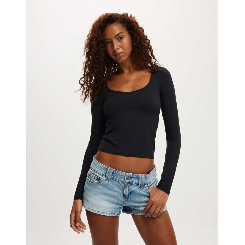 Cotton On Hold me long sleeve in black 113369563